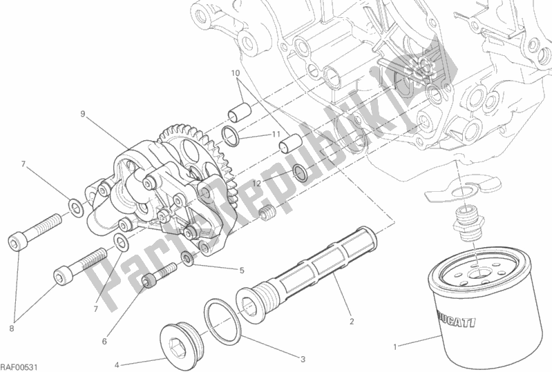 Todas as partes de Filtros E Bomba De óleo do Ducati Scrambler Classic Thailand 803 2016